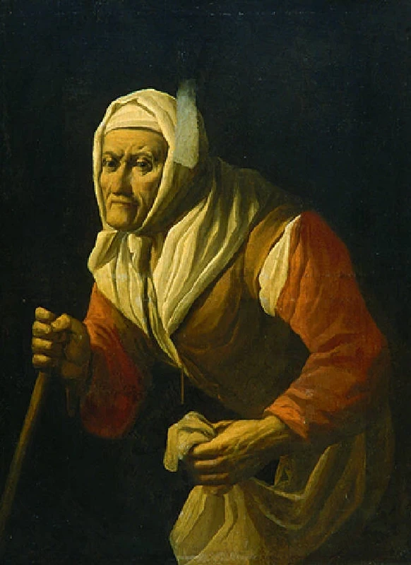 Figura di vecchia con bastone - Pinacoteca Tosio Martinengo, Brescia